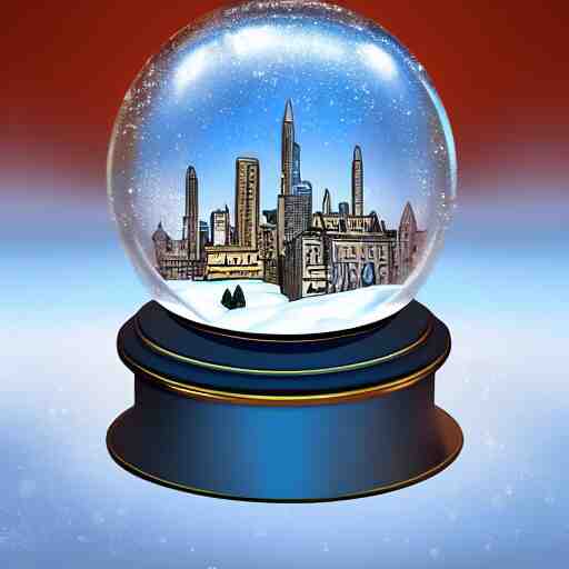 snow globe of buenos aaires city, artstation, photorealism 