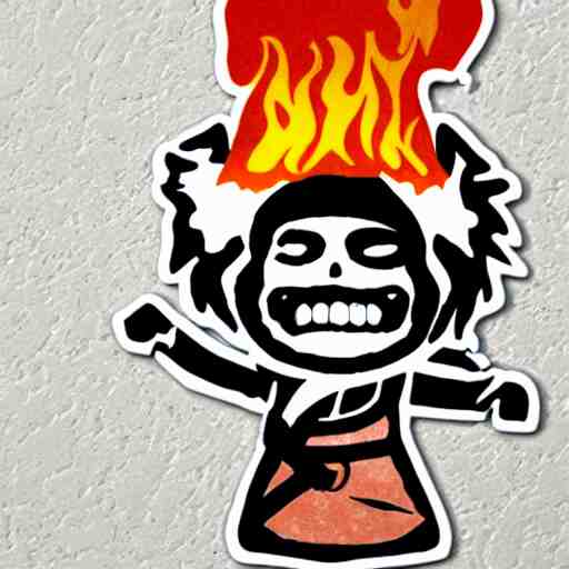 die cut sticker, molotov throwing revolutionary anarchist girl 