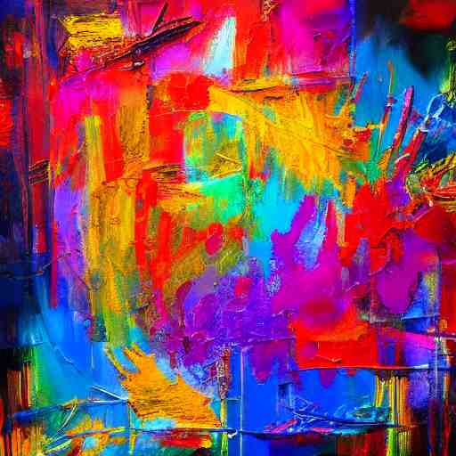 abstract number 7 6 intricate expressive colorful 