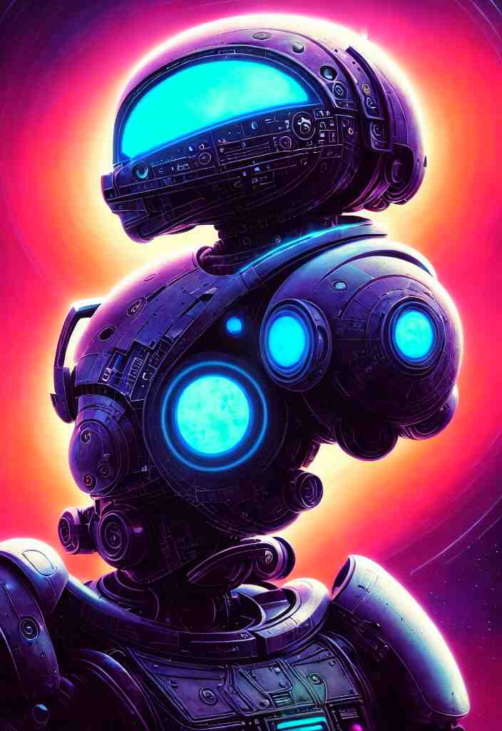 cinematic portrait of cute robot, faded colors, exotic alien features, cyber background, tim hildebrandt, wayne barlowe, bruce pennington, donato giancola, larry elmore, masterpiece, trending on artstation, featured on pixiv, zack snyder, cinematic composition, beautiful lighting, sharp, details, hyper - detailed, hd, hdr, 4 k, 8 k 