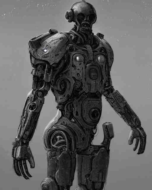 an alien cyborg soldier in power armor, by beksinski, 4 k, deviantart, 3 d unreal engine, trending on artstation 