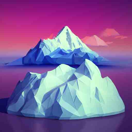 floating island with mount everest in the sky, low poly, isometric art, 3d art, high detail, artstation, concept art, behance, ray tracing, smooth, sharp focus, ethereal lighting