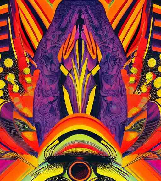 a psychedelic 1970s poster, asymmetrical, highly detailed, concept art,