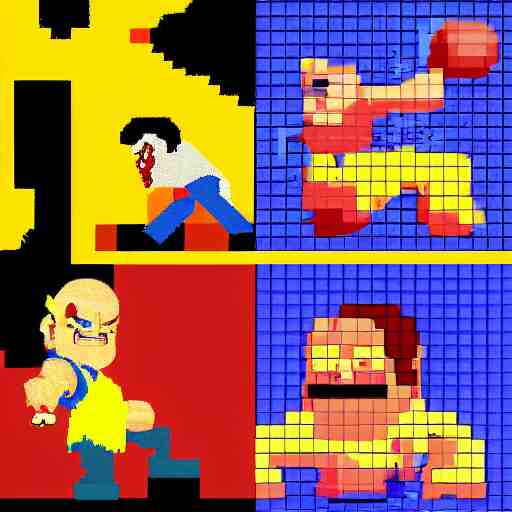 pixel art of danny devito in street fighter 