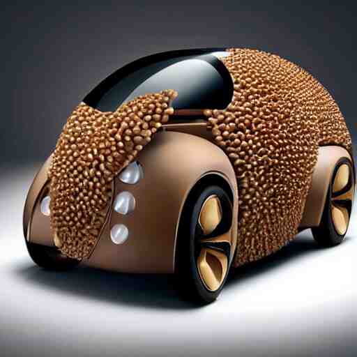 a car shaped like an acorn, concept, 