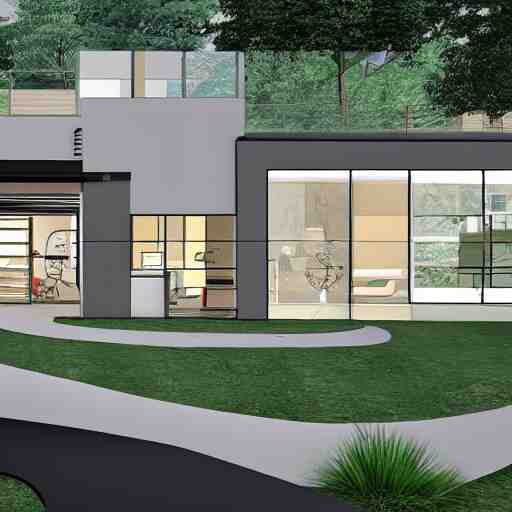 floor plan to a modern contemporary home 