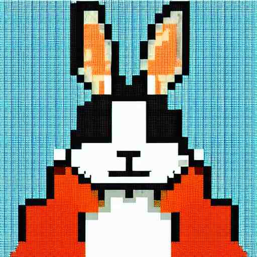 pixel art of a rabbit 