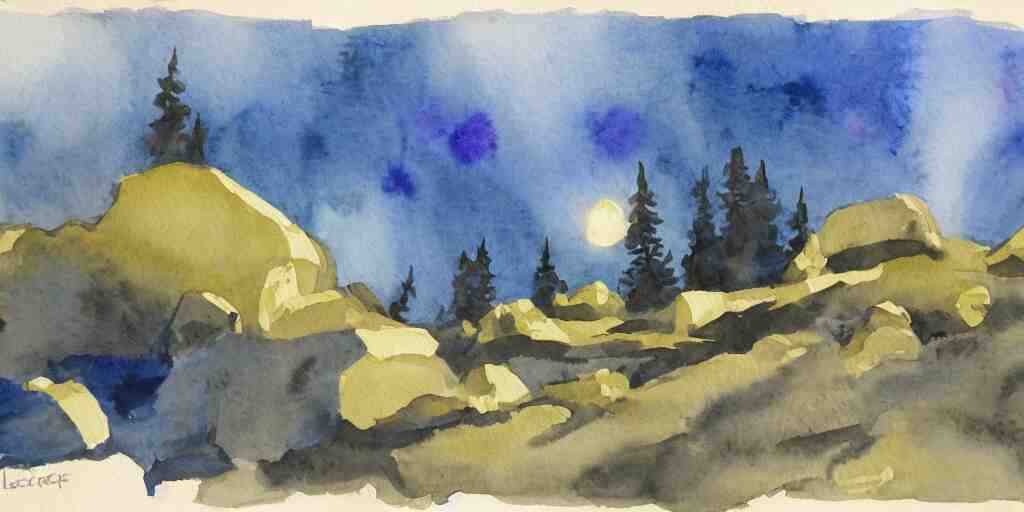 outer wilds, watercolour