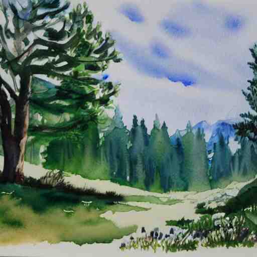  watercolor painting landscape 