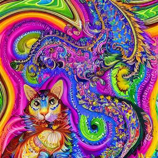 an incredibly detailed masterpiece collaborative painting by Lisa Frank, ornate, detailed, high resolution, wow!, intricate