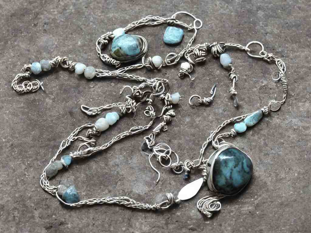 rustic hand made jewelry hand crafted from silver and natural gemstones