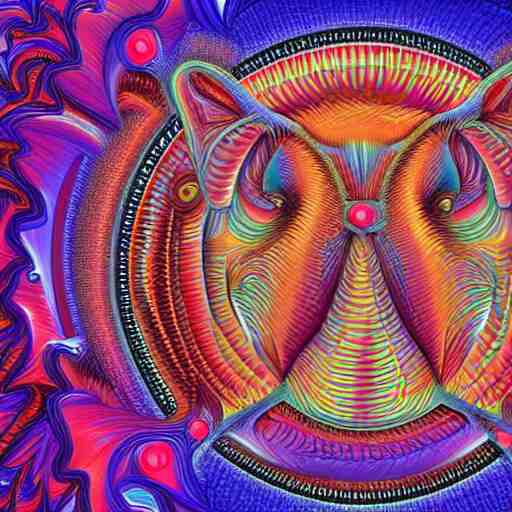 digital illustration of a pig, by alex grey, tool band, psychedelic art, spiral fractals, detailed, 8 k 