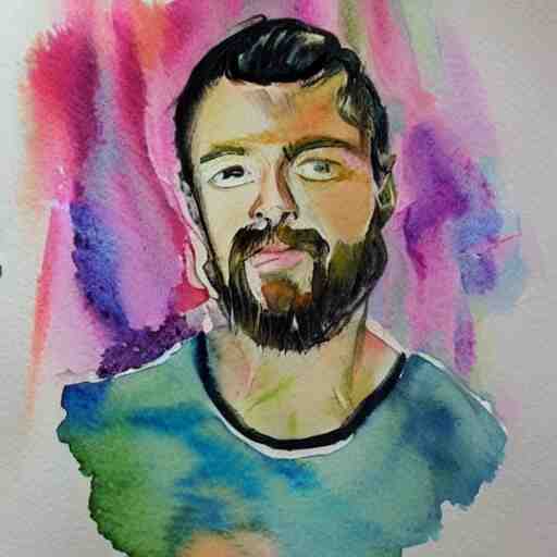 a portrait of yourself. Water colors