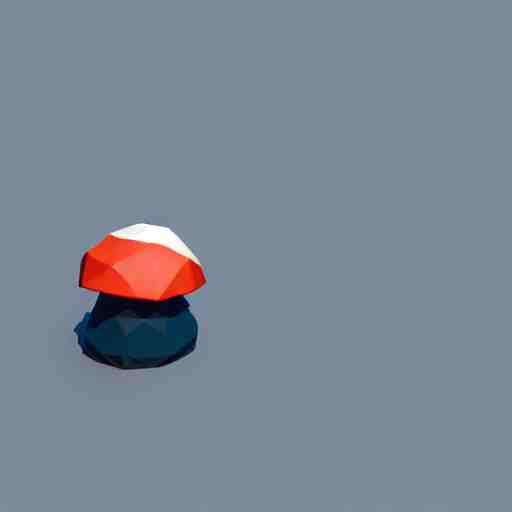 a cute little matte low poly isometric mushroom, lat lighting, soft shadows, trending on artstation, 3d render, monument valley, fez video game,