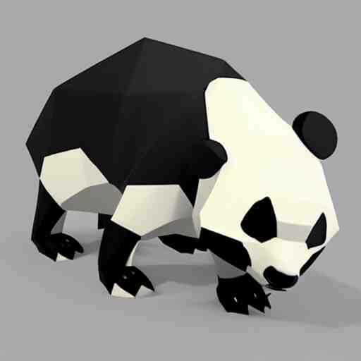low polygon panda 3d
