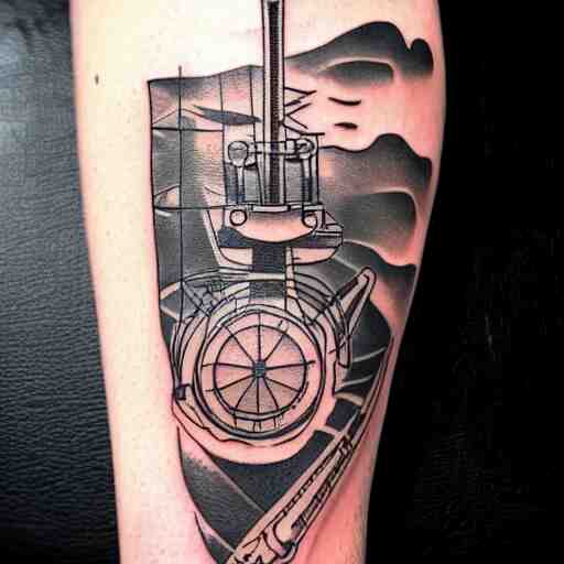 tattoo of voyager's golden recorder 