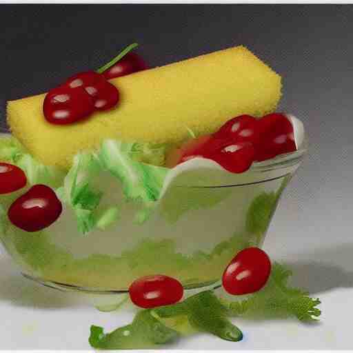 salad sponge dressing, Trending on Artstation, Hiroaki Tsutsumi style