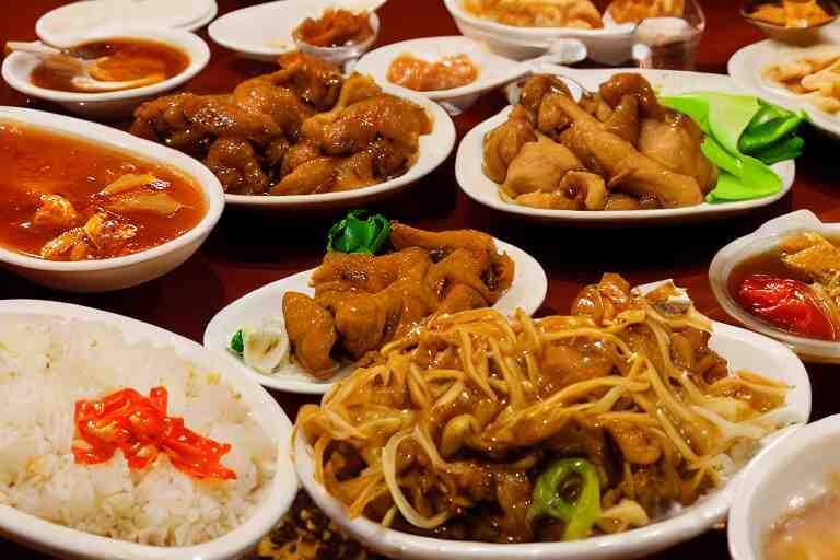 chinese food, photograph captured at asian buffet restauraunt. 