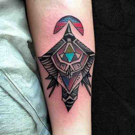 tattoo of zelda windfish tribal realistic 