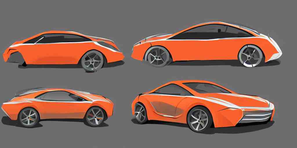 mashup concept of two cars as one. No background, concept art style.