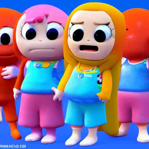 christina hendricks as gumball characters, 3 d render, blender, 