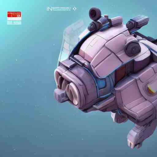 Isometric 3D Fantasy Cute and adorable pig Mecha space ship, Smooth 3D Illustration, soft render, Servando Lupini, Daniil Kudriavtsev, handpaint texture, Blender, 3DCoat H 648