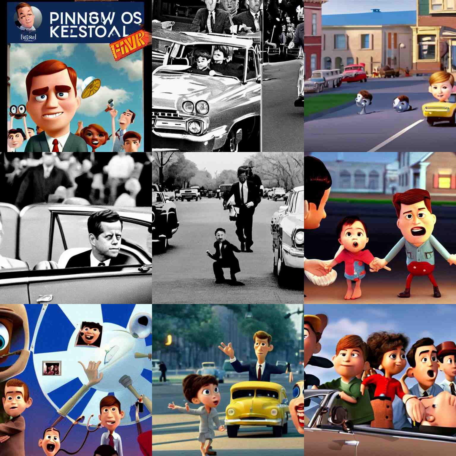 new award winning pixar childrens animation JFK assassination