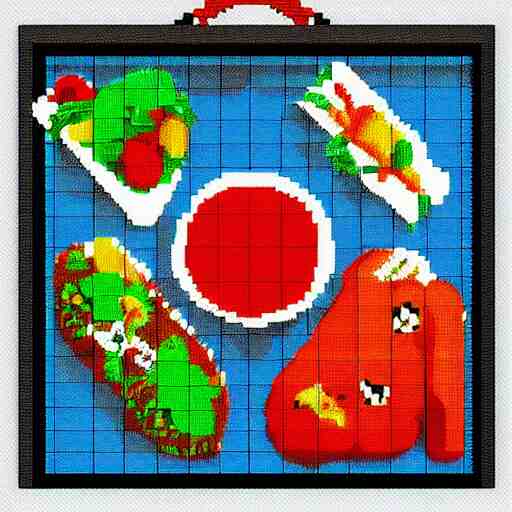 frozen food pixel art with hdd image, lauretta jones 