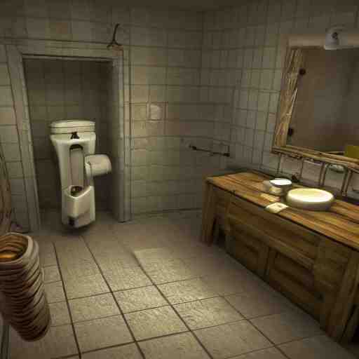 the potatoes are invading putin bathroom, potatoes atttack putin's bathroom, realistic, hdr, clear image, hdd, dynamic lighting, rtx on, 