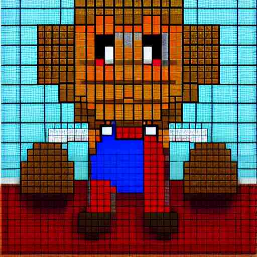 mario , pixel art