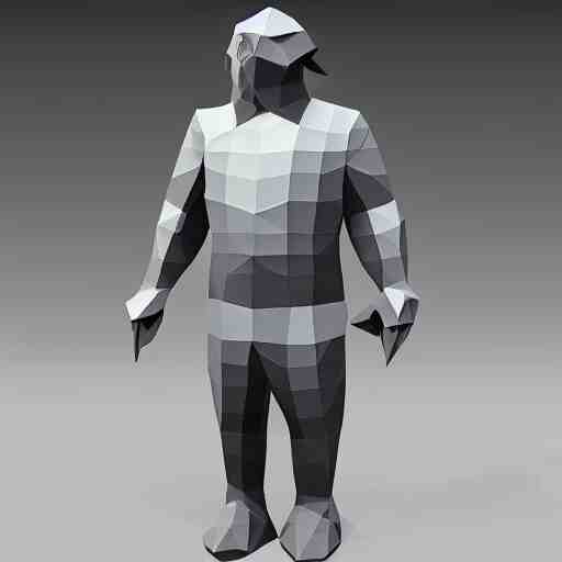 low poly videogame character 