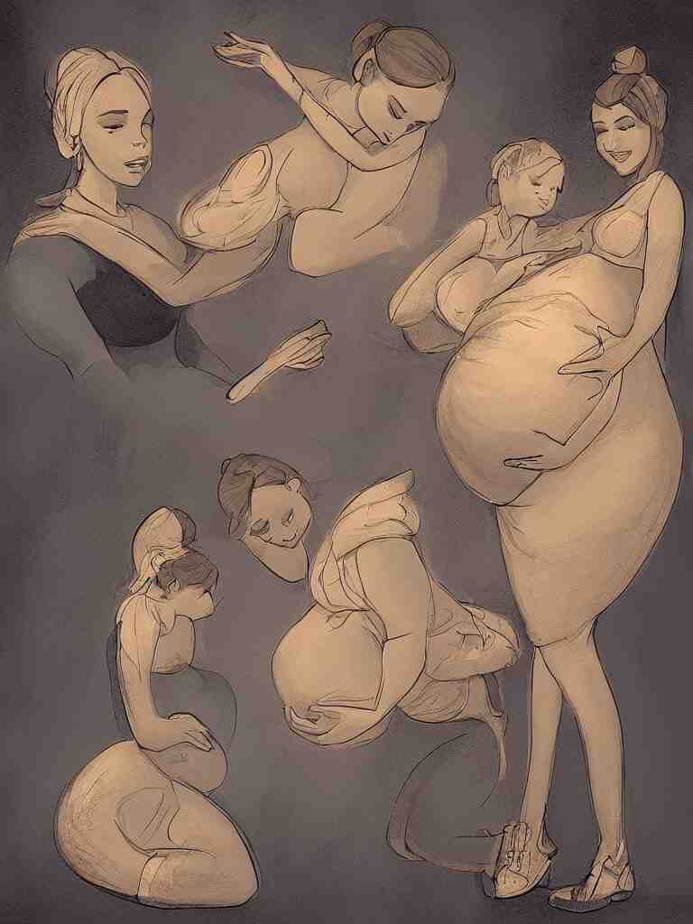 pregnancy by disney concept artists, blunt borders, golden ratio 