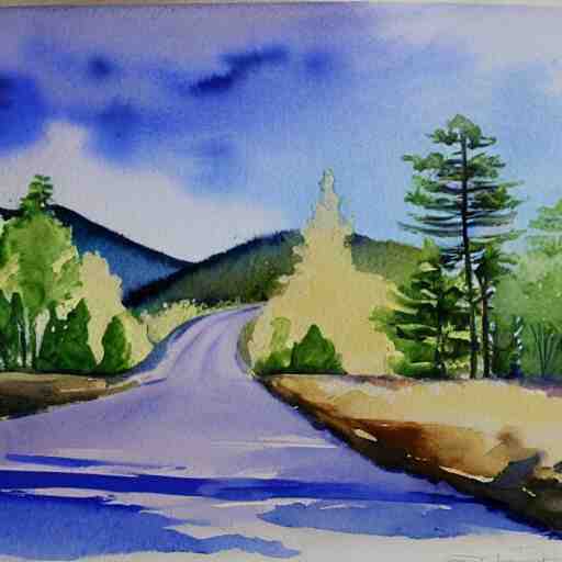  watercolor painting landscape 