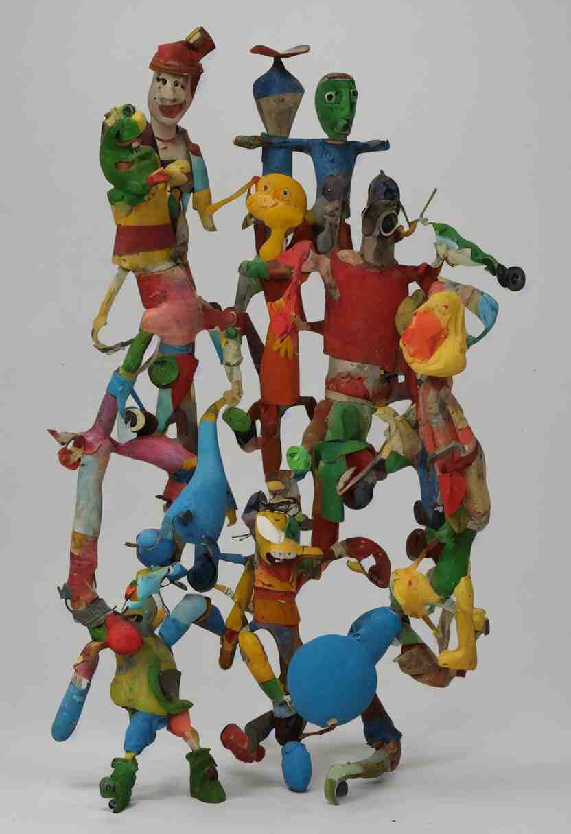 1 9 6 0 s weirdo cartoon sculpture toy on display 