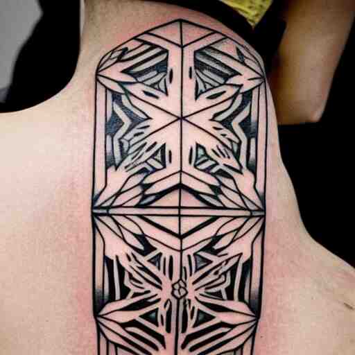 tattoo design, stencil, tattoo stencil, traditional, a world famous tattoo of a geometric table-s 100