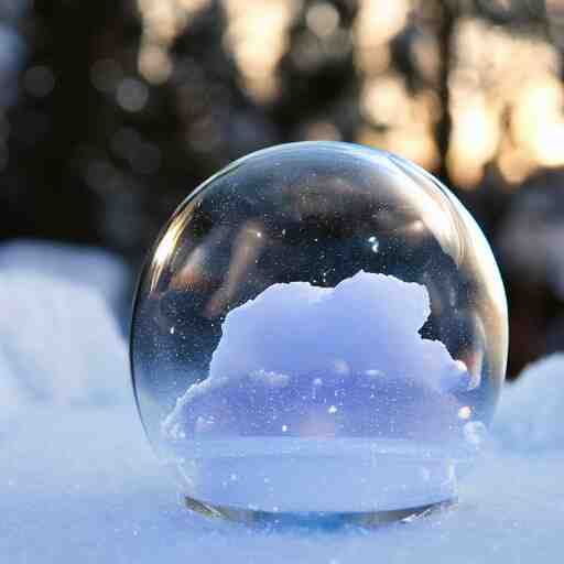 ultra real 8 k snow globe with an amazing galaxy inside 