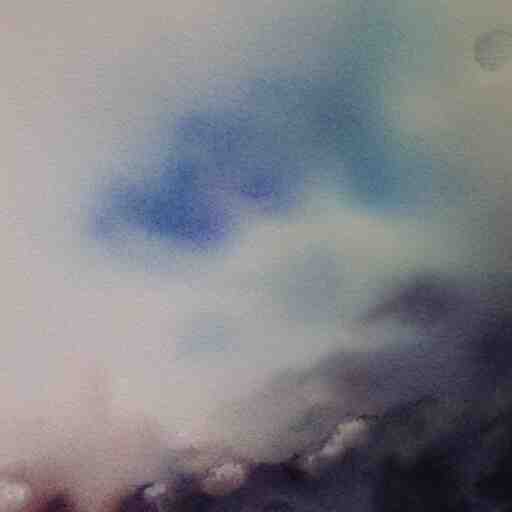 fuzzy cloud, ethereal, matte painting, water colour 