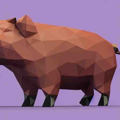 low poly pig in an isometric view using a playstation 1 ps 1 aesthetics, asset, blank background 