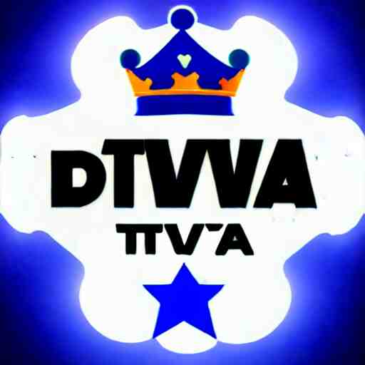 Trivia TV show with blue crown logo