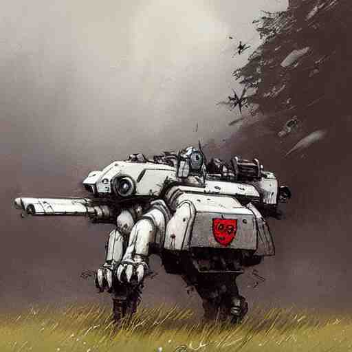 dog type mech art by jakub rozalski 