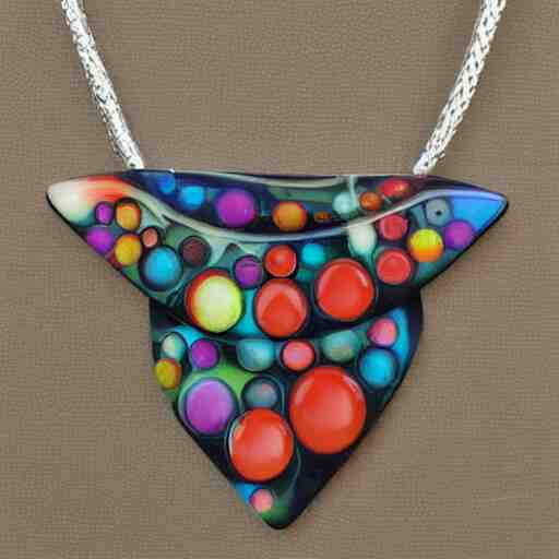 hypnosis cascade reflecting marbles acrytwitart synthetic necklace 