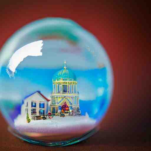 snowglobe of a tiny town brighton uk, tilt-shift lomo photo