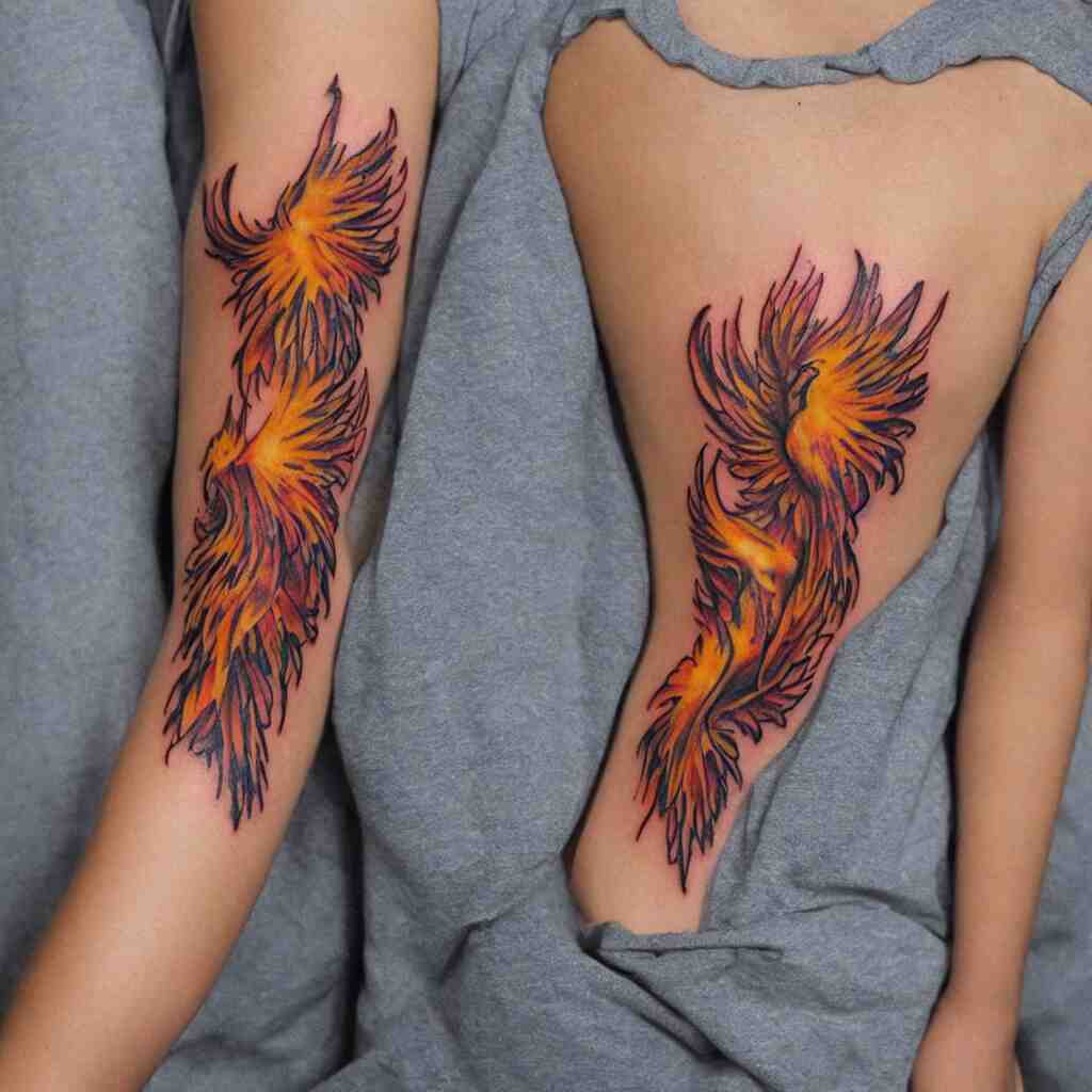 phoenix tattoo, minimalistic