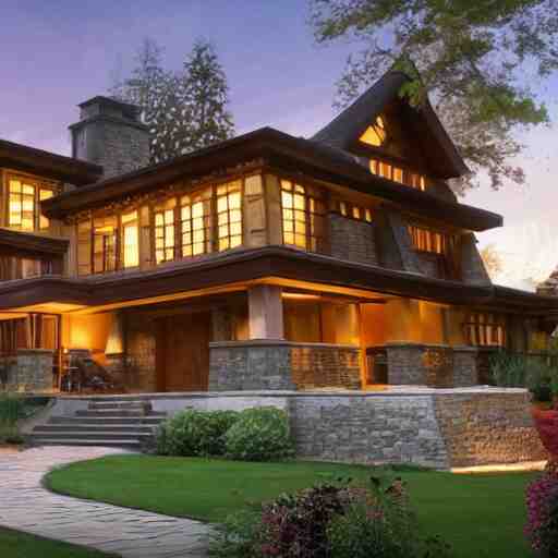 Peaceful wooden mansion, unreal engine 5 tech demo, zillow interior, living room, cozy, Frank Lloyd Wright