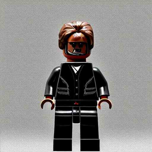 studio photo, bono from u 2 as lego minifigure, photorealistic, detailed, studio lighting, 4 k 