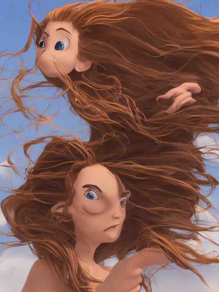 wind blown hair by disney concept artists, blunt borders, rule of thirds 