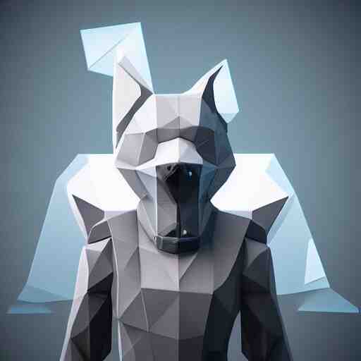 Playstation 1 PS1 low poly graphics portrait of furry anthro anthropomorphic wolf head animal person fursona wearing clothes in a futuristic foggy low-poly city alleway