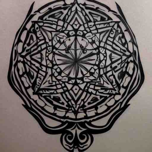 tattoo design, stencil, tattoo stencil, traditional, a world famous tattoo of a geometric table-s 100