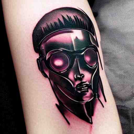 Prompts Library - cyberpunk minimalist tattoo design - Arthub.ai