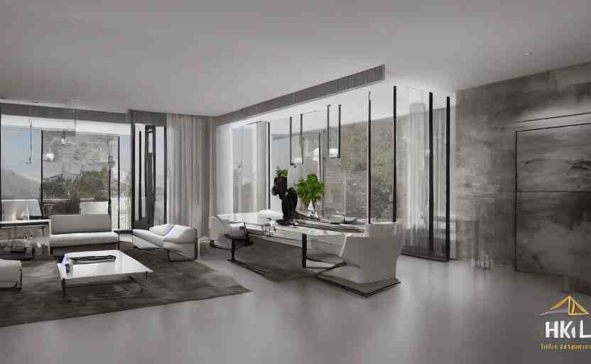 highly detailed interior, high end design, real estate photography, mike kelly, 4 k, 8 k, global illumination, minimalist 